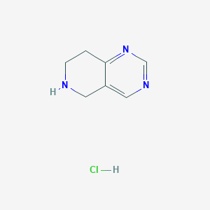 molecular formula C7H10ClN3 B1319609 5,6,7,8-Tetrahydropyrido[4,3-d]pyrimidine hydrochloride CAS No. 210538-68-4