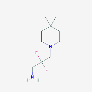 3-(4,4-Dimethylpiperidin-1-yl)-2,2-difluoropropan-1-amine