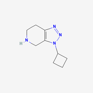 molecular formula C9H14N4 B13196149 3-Cyclobutyl-3H,4H,5H,6H,7H-[1,2,3]triazolo[4,5-c]pyridine 