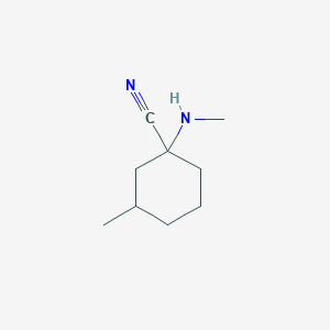 3-Methyl-1-(methylamino)cyclohexane-1-carbonitrile