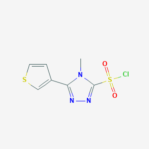 4-Methyl-5-(thiophen-3-YL)-4H-1,2,4-triazole-3-sulfonyl chloride