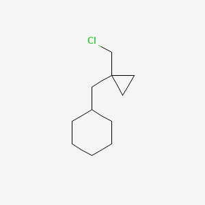 molecular formula C11H19Cl B13196177 {[1-(Chloromethyl)cyclopropyl]methyl}cyclohexane 