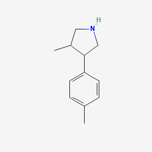 molecular formula C12H17N B13196182 3-Methyl-4-(4-methylphenyl)pyrrolidine 