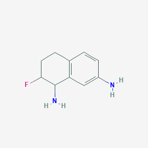 molecular formula C10H13FN2 B13196199 2-Fluoro-1,2,3,4-tetrahydronaphthalene-1,7-diamine 