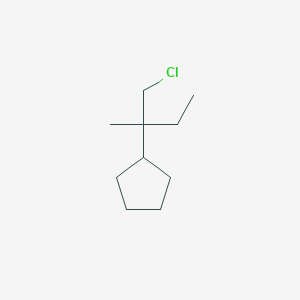 molecular formula C10H19Cl B13196212 (1-Chloro-2-methylbutan-2-yl)cyclopentane 