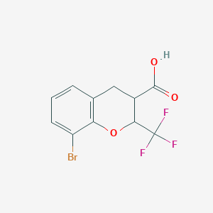 8-Bromo-2-(trifluoromethyl)-3,4-dihydro-2H-1-benzopyran-3-carboxylic acid