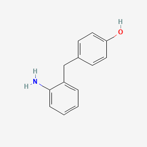 molecular formula C13H13NO B13196235 4-[(2-Aminophenyl)methyl]phenol 