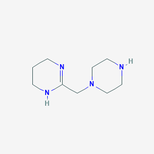 molecular formula C9H18N4 B13196247 2-[(Piperazin-1-yl)methyl]-1,4,5,6-tetrahydropyrimidine 