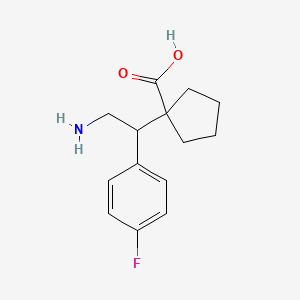 1-[2-Amino-1-(4-fluorophenyl)ethyl]cyclopentane-1-carboxylic acid