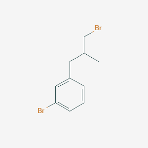 molecular formula C10H12Br2 B13196265 1-Bromo-3-(3-bromo-2-methyl-propyl)-benzene 