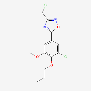 5-(3-Chloro-5-methoxy-4-propoxyphenyl)-3-(chloromethyl)-1,2,4-oxadiazole