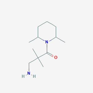 molecular formula C12H24N2O B13196282 3-Amino-1-(2,6-dimethylpiperidin-1-yl)-2,2-dimethylpropan-1-one 