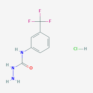 molecular formula C8H9ClF3N3O B131963 4-[3-(三氟甲基)苯基]氨基脲盐酸盐 CAS No. 153513-69-0