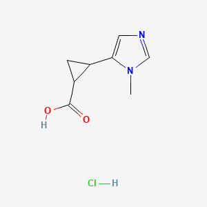 2-(1-Methyl-1H-imidazol-5-yl)cyclopropane-1-carboxylic acid hydrochloride