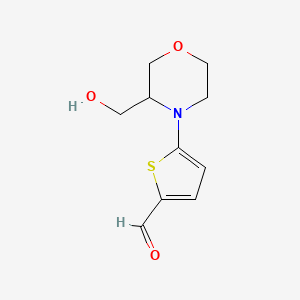 5-[3-(Hydroxymethyl)morpholin-4-yl]thiophene-2-carbaldehyde