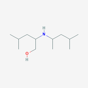 molecular formula C12H27NO B13196370 4-Methyl-2-[(4-methylpentan-2-yl)amino]pentan-1-ol 