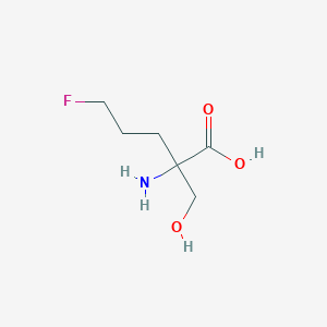 molecular formula C6H12FNO3 B13196399 2-Amino-5-fluoro-2-(hydroxymethyl)pentanoic acid 