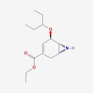 molecular formula C14H23NO3 B131964 （1R，5R，6R）-5-（1-乙基丙氧基）-7-氮杂双环[4.1.0]庚-3-烯-3-羧酸乙酯 CAS No. 204255-02-7