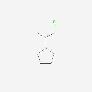 molecular formula C8H15Cl B13196444 (1-Chloropropan-2-YL)cyclopentane 