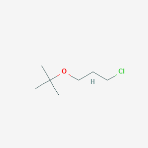 molecular formula C8H17ClO B13196486 1-(Tert-butoxy)-3-chloro-2-methylpropane 