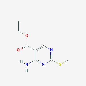 molecular formula C8H11N3O2S B131965 4-氨基-2-(甲硫基)嘧啶-5-羧酸乙酯 CAS No. 776-53-4