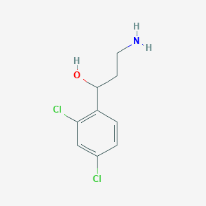 molecular formula C9H11Cl2NO B13196507 3-Amino-1-(2,4-dichlorophenyl)propan-1-ol 