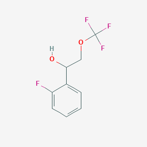 molecular formula C9H8F4O2 B13196516 1-(2-Fluorophenyl)-2-(trifluoromethoxy)ethan-1-ol 