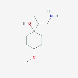 molecular formula C10H21NO2 B13196532 1-(1-Aminopropan-2-yl)-4-methoxycyclohexan-1-ol 