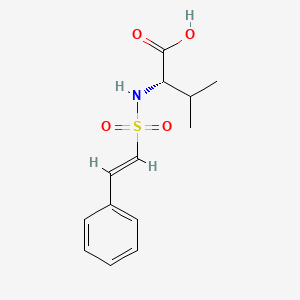 molecular formula C13H17NO4S B13196543 (Styrylsulfonyl)-l-valine 