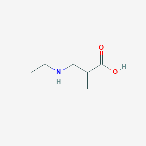 molecular formula C6H13NO2 B13196549 3-(Ethylamino)-2-methylpropanoic acid 