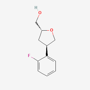 [(2R,4R)-4-(2-Fluorophenyl)oxolan-2-yl]methanol