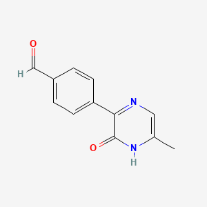 4-(5-Methyl-3-oxo-3,4-dihydropyrazin-2-yl)benzaldehyde