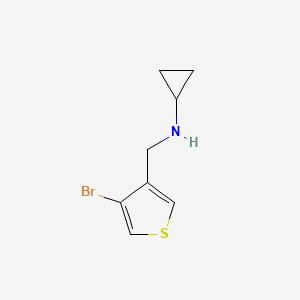 molecular formula C8H10BrNS B13196593 N-[(4-bromothiophen-3-yl)methyl]cyclopropanamine 