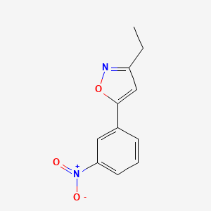 molecular formula C11H10N2O3 B13196608 3-Ethyl-5-(3-nitrophenyl)-1,2-oxazole 