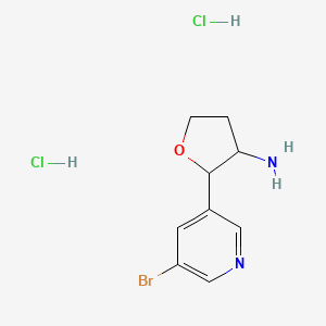 2-(5-Bromopyridin-3-yl)oxolan-3-amine dihydrochloride