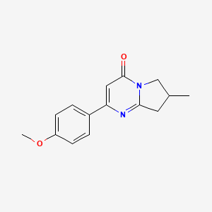 2-(4-Methoxyphenyl)-7-methyl-4H,6H,7H,8H-pyrrolo[1,2-a]pyrimidin-4-one