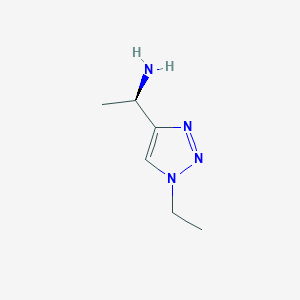 molecular formula C6H12N4 B13196654 (1R)-1-(1-Ethyl-1H-1,2,3-triazol-4-yl)ethan-1-amine 