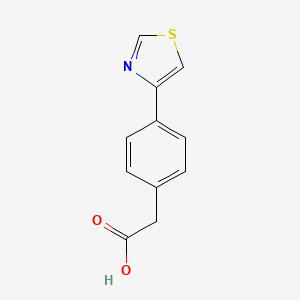 molecular formula C11H9NO2S B13196655 2-[4-(1,3-Thiazol-4-yl)phenyl]acetic acid 