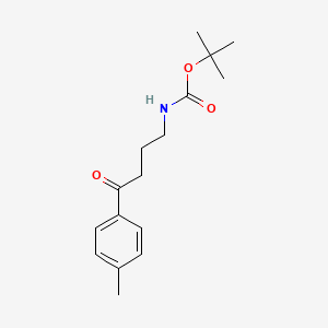 molecular formula C16H23NO3 B13196668 tert-Butyl N-[4-(4-methylphenyl)-4-oxobutyl]carbamate 