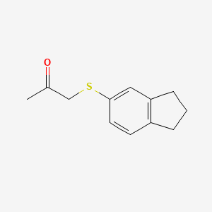 1-(2,3-dihydro-1H-inden-5-ylsulfanyl)propan-2-one