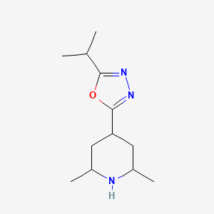 2,6-Dimethyl-4-[5-(propan-2-yl)-1,3,4-oxadiazol-2-yl]piperidine