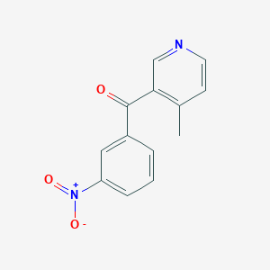 molecular formula C13H10N2O3 B1319671 4-Methyl-3-(3-nitrobenzoyl)pyridine CAS No. 1187168-01-9