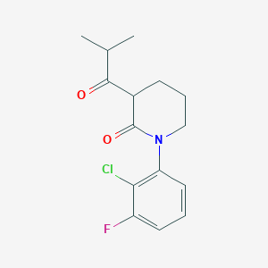 1-(2-Chloro-3-fluorophenyl)-3-(2-methylpropanoyl)piperidin-2-one