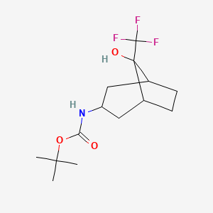 tert-butyl N-[8-hydroxy-8-(trifluoromethyl)bicyclo[3.2.1]octan-3-yl]carbamate