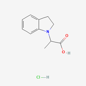 2-(2,3-dihydro-1H-indol-1-yl)propanoic acid hydrochloride