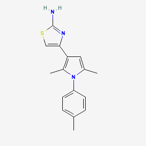 4-[2,5-Dimethyl-1-(4-methylphenyl)-1H-pyrrol-3-yl]-1,3-thiazol-2-amine