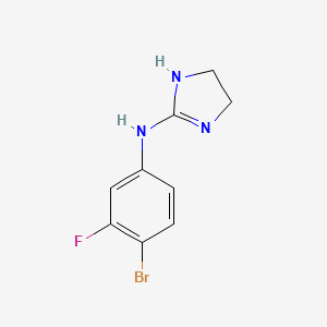 molecular formula C9H9BrFN3 B13196799 N-(4-Bromo-3-fluorophenyl)-4,5-dihydro-1H-imidazol-2-amine 