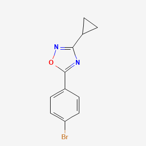 molecular formula C11H9BrN2O B13196833 5-(4-Bromophenyl)-3-cyclopropyl-1,2,4-oxadiazole 