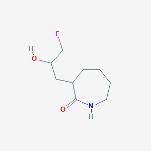 3-(3-Fluoro-2-hydroxypropyl)azepan-2-one