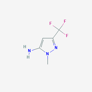 molecular formula C5H6F3N3 B1319686 1-甲基-3-(三氟甲基)-1H-吡唑-5-胺 CAS No. 149978-43-8